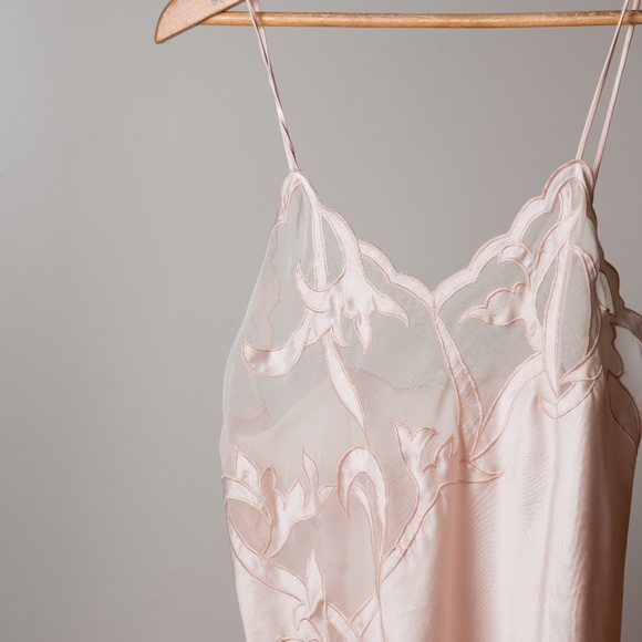 Pink Satin Slip Dress and Pink Satin Robe - Picture 2 of 5